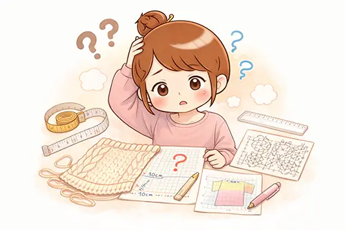 サク編みセーター　今のスキルに合わない編み方を選んでいるのかもしれません